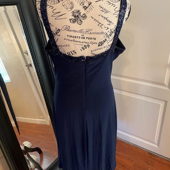 Figure Flattering Dress with Beading - American Living Dress - Navy - Size 12 - Picture 2 of 3